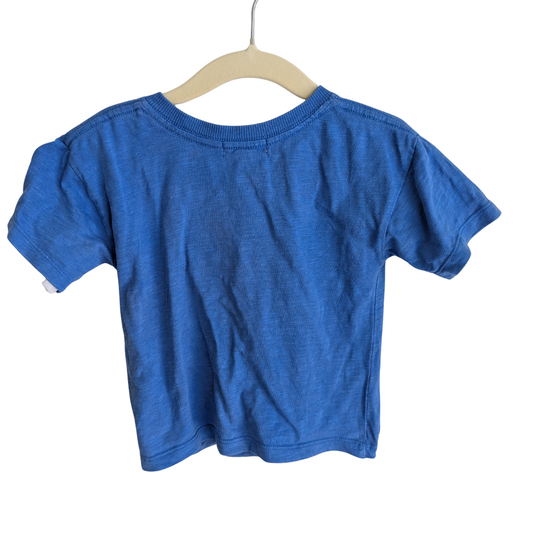 Purebaby Blue Tractor Polo, Size 0