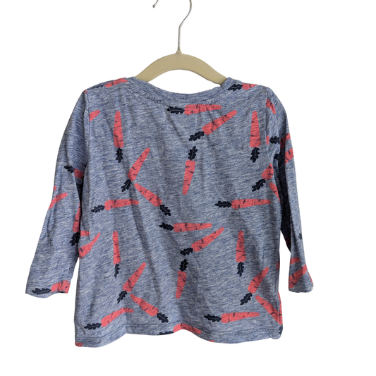 Seed Blue Carrot Long Sleeve Top, Size 2