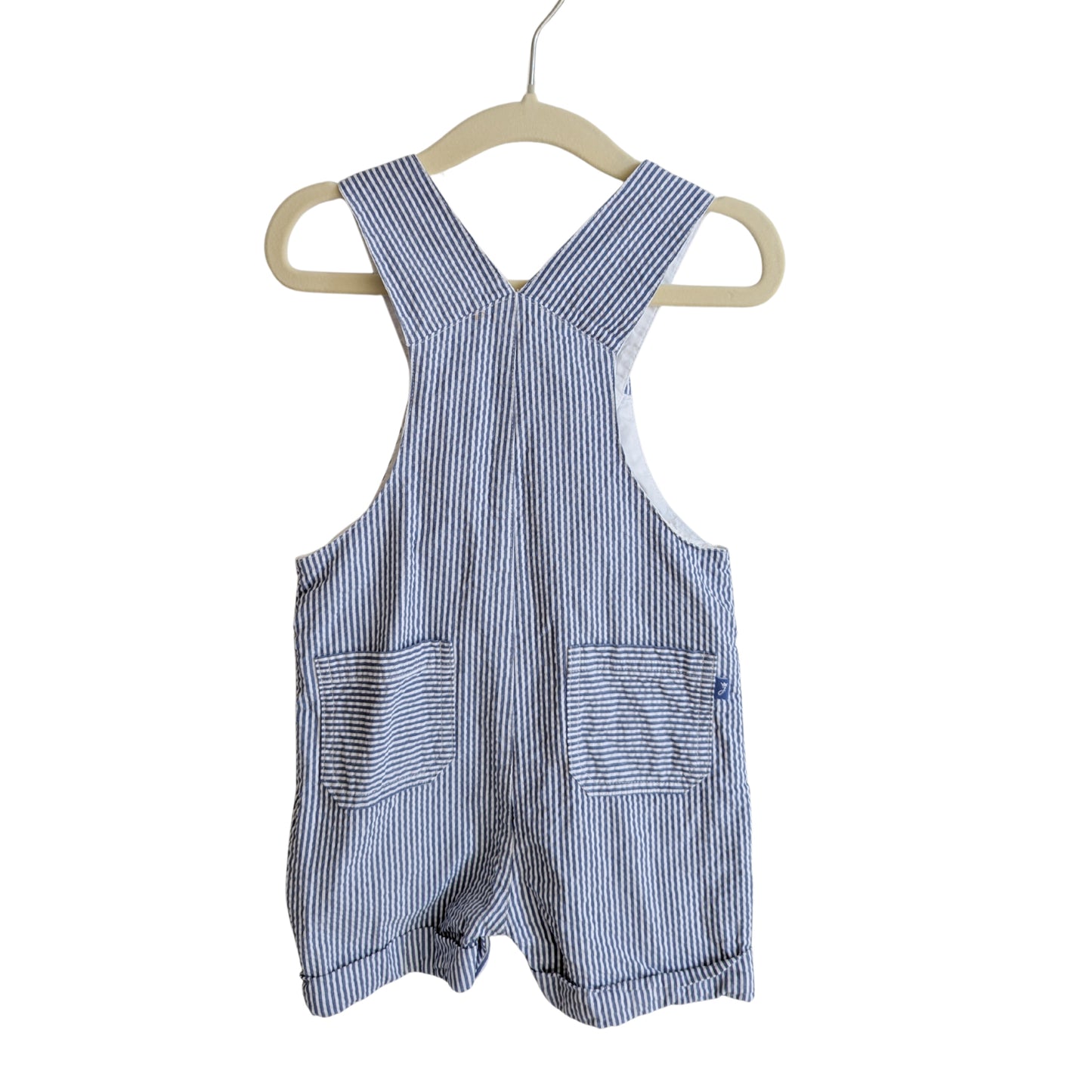 Jacadi Paris Blue Striped Overall, Size 0