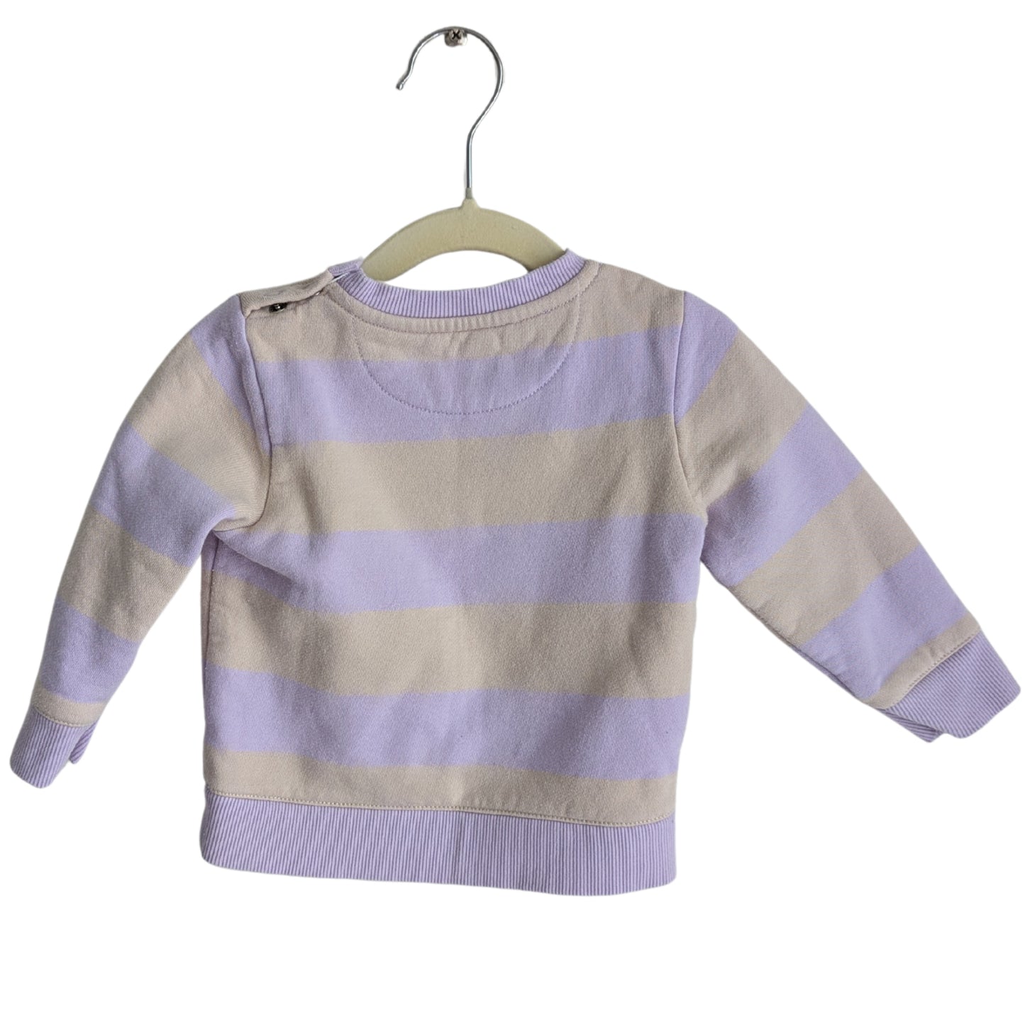 Country Road Purple Stripe Logo Sweater, Size 1