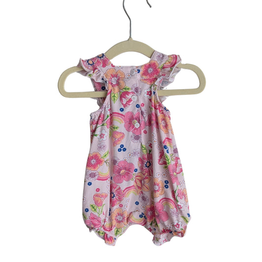 Fox & Finch Retro Floral Romper, Size 000