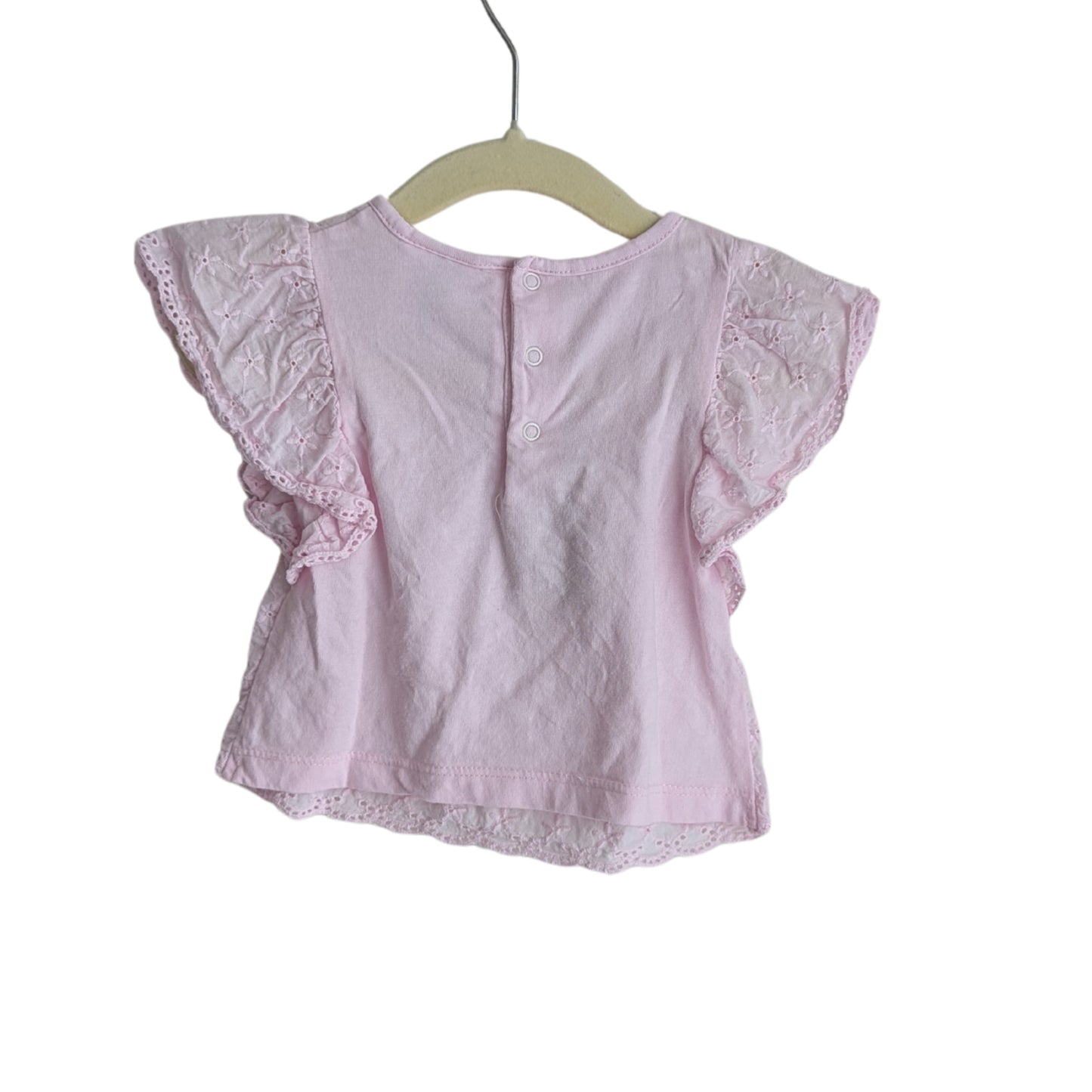 Sprout Pink Embroided Top, Size 000