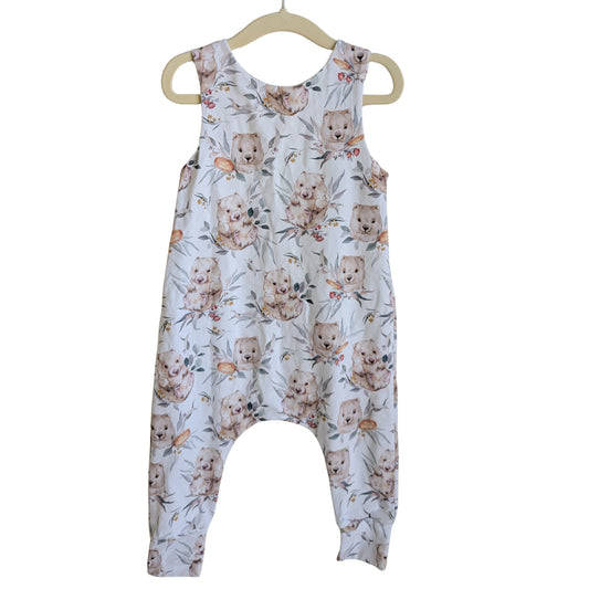 Handmade Wombat Onesie, Size 1