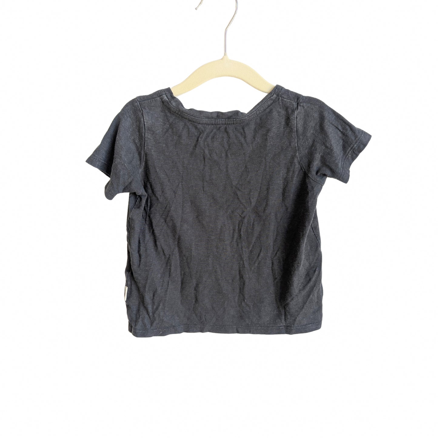 Little Auguste Black Tee, Size 2