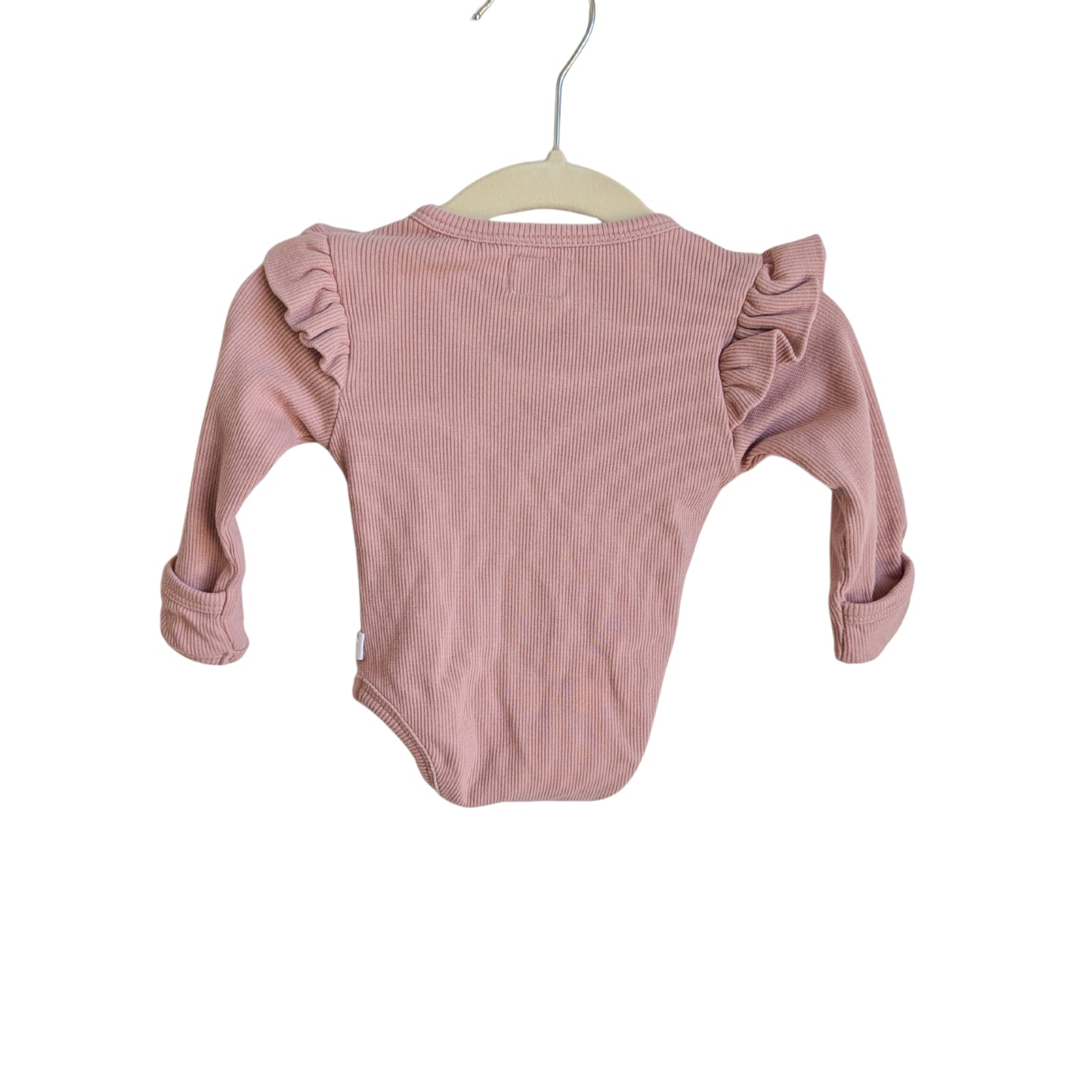 Snuggle Hunny Pink Frilled Bodysuit, Size 000