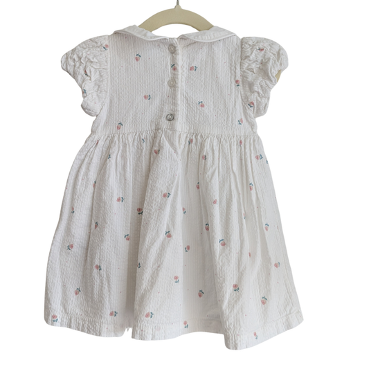 Marks & Spencer Ruched Floral Dress, Size 6-9 Months
