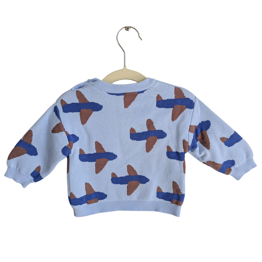 Seed Aeroplane Sweater Blue, Size 000