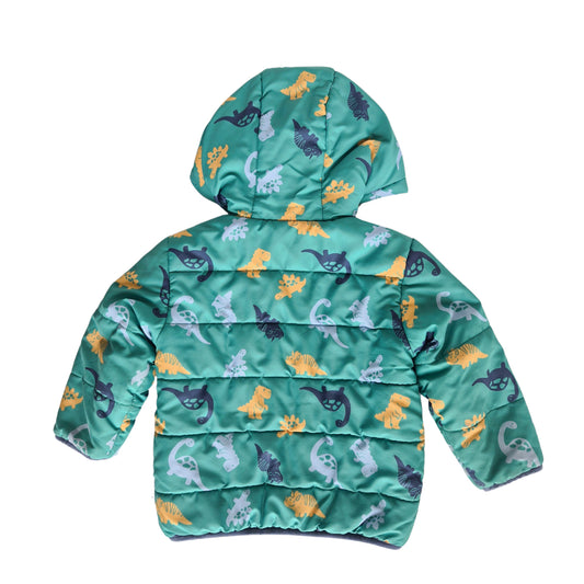 Sprout Green Dino Puffer, Size 2