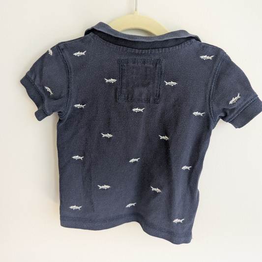 Country Road Embroided Shark Polo, Size 12-18 Months