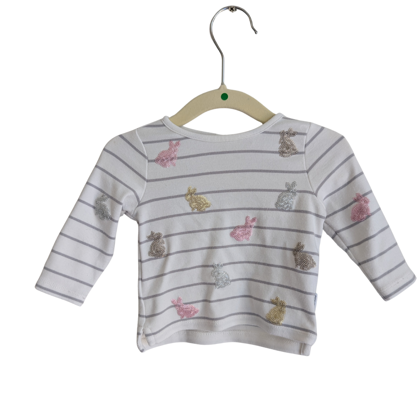 Country Road Striped Bunny Long Top, Size 000