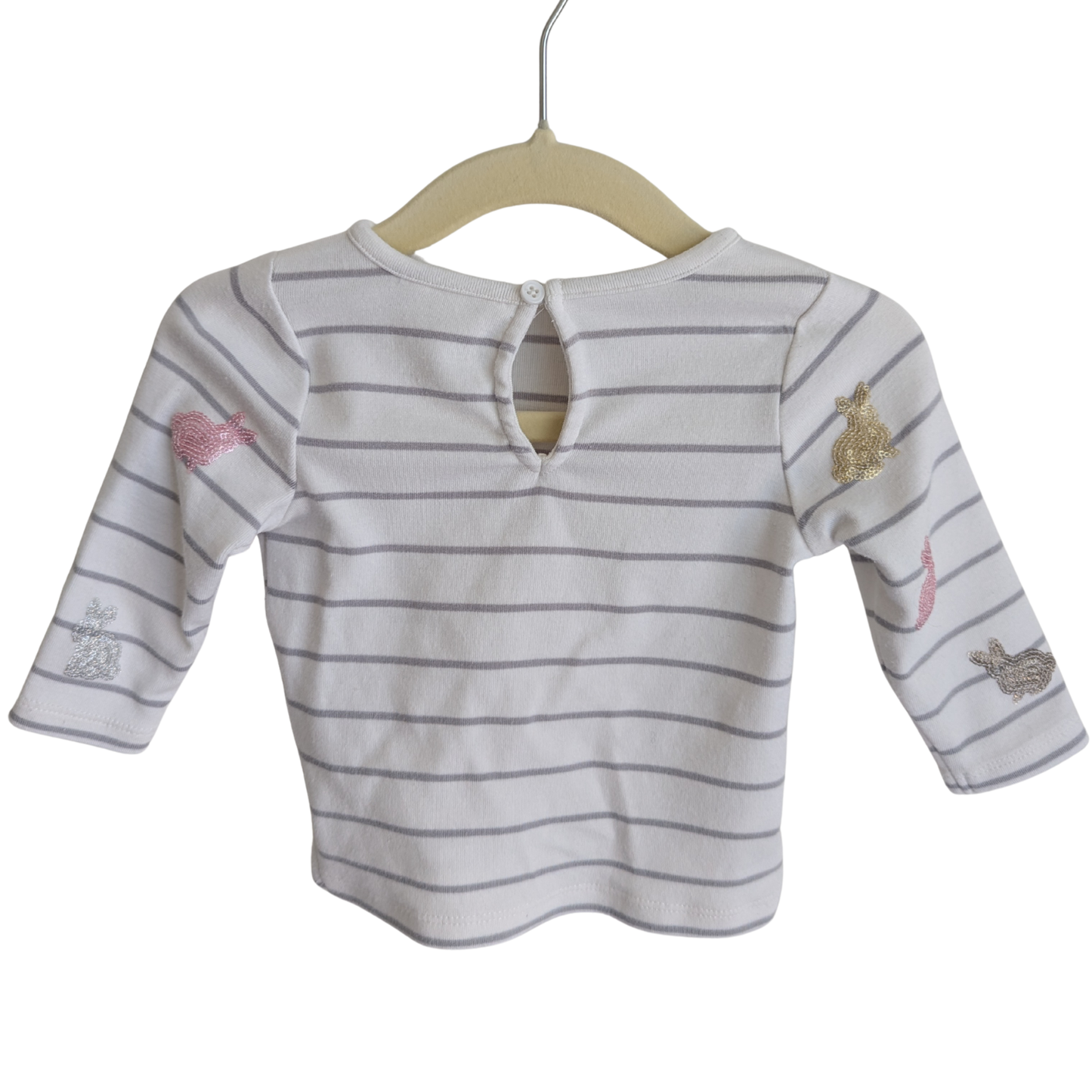 Country Road Striped Bunny Long Top, Size 000