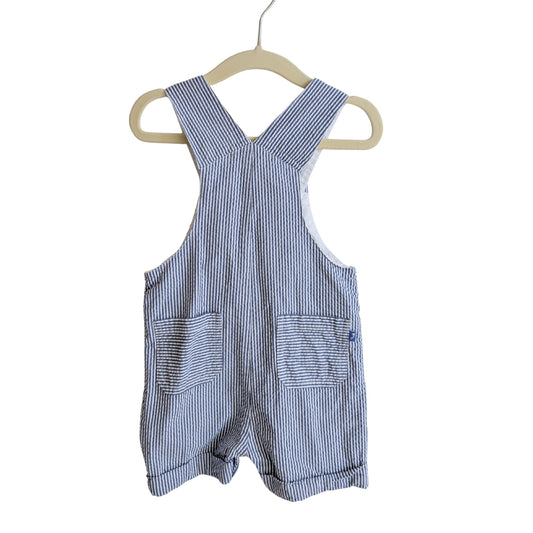 Jacadi Paris Blue Striped Overall, Size 0