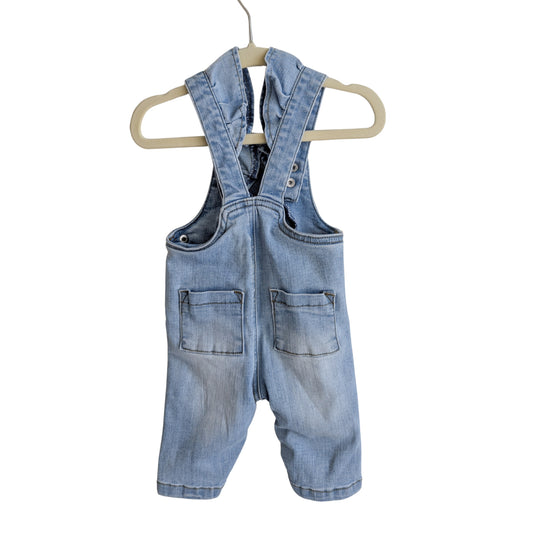 Fox & Finch Denim Frill Overalls, Size 00