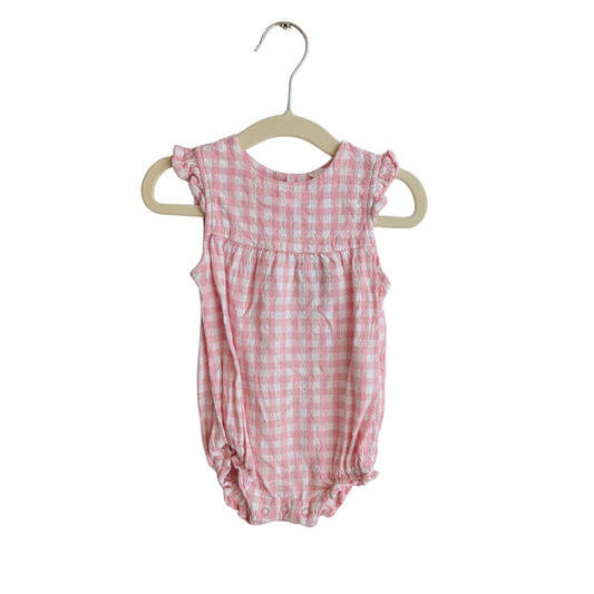 Cotton On Pink Gingham Romper, Size 00