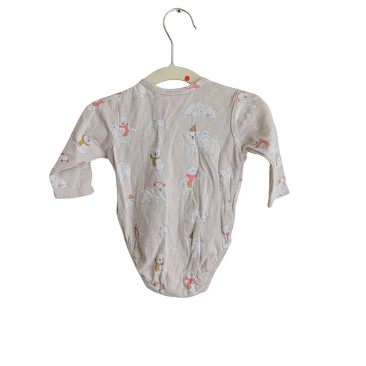 Purebaby Polar Bear Onesie, Size 00