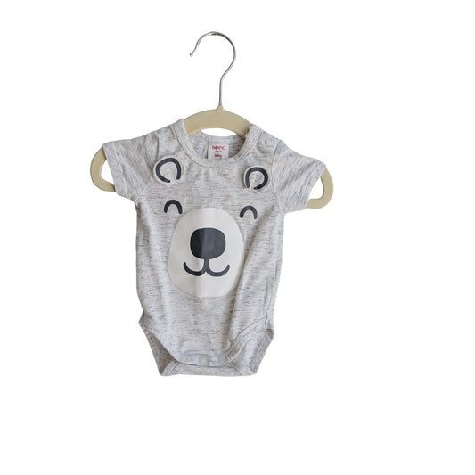 Seed Grey Teddy Onesie, Size 0000