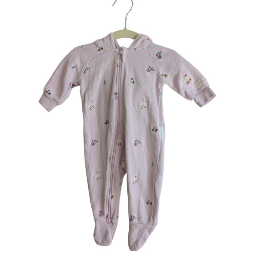 Purebaby Winter Embroided Onesie, Size 000