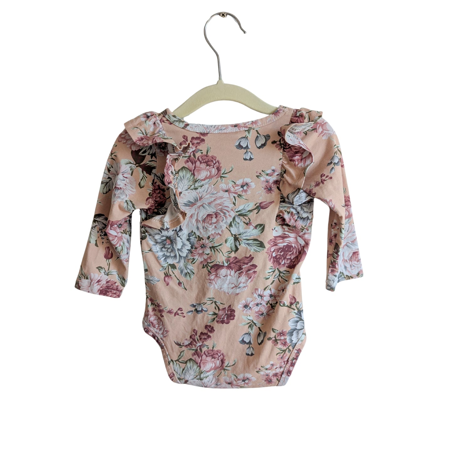 With Love For Kids Frilled Floral Onesie, Size 1