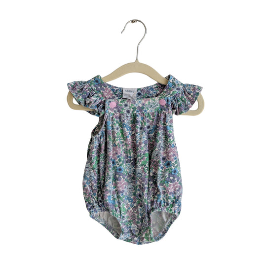 Milky Retro Green Romper, Size 0