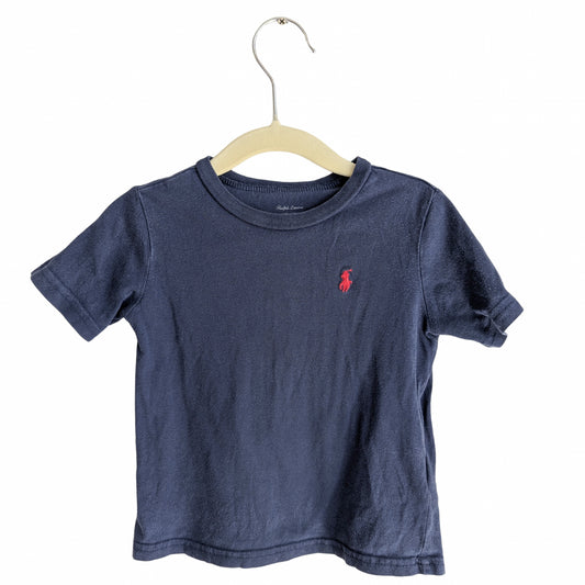 Ralph Lauren Navy Tee, Size 12M