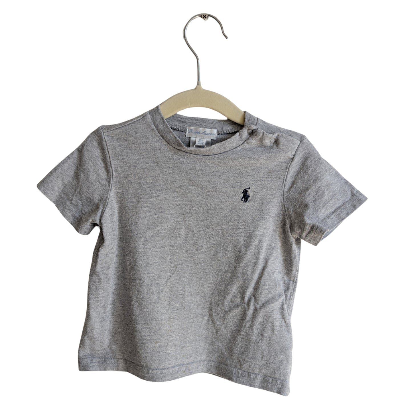 Ralph Lauren Grey Tee, Size 12M