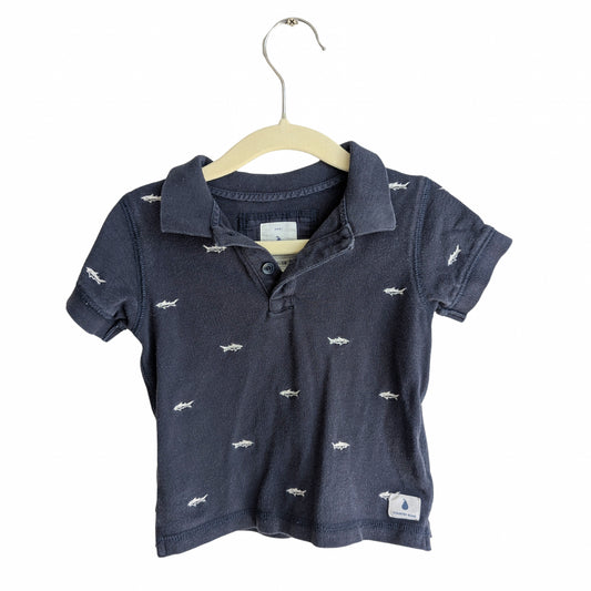 Country Road Embroided Shark Polo, Size 12-18 Months