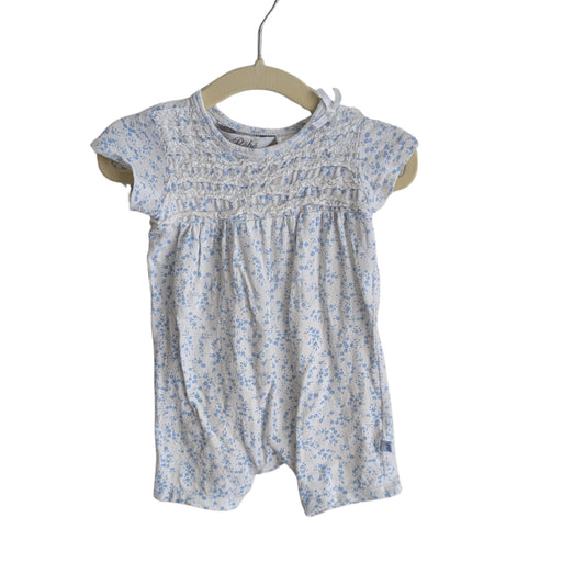 Bebe Blue Frilled Bodysuit, Size 00