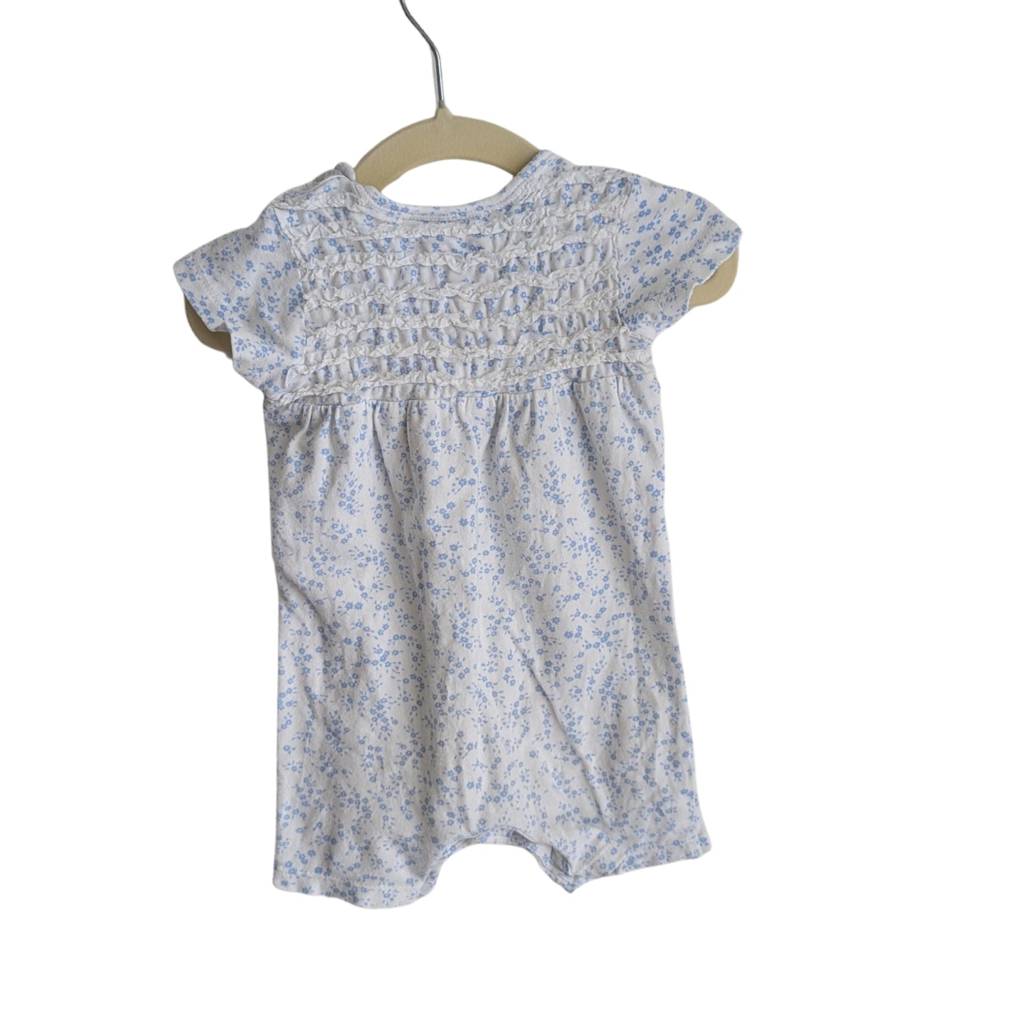 Bebe Blue Frilled Bodysuit, Size 00