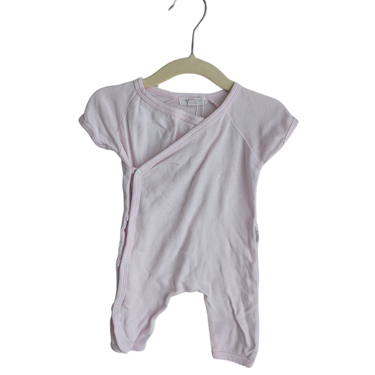 Purebaby Pink Button Bodysuit, Size 0000