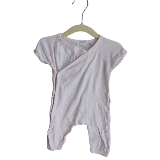 Purebaby Pink Button Bodysuit, Size 0000
