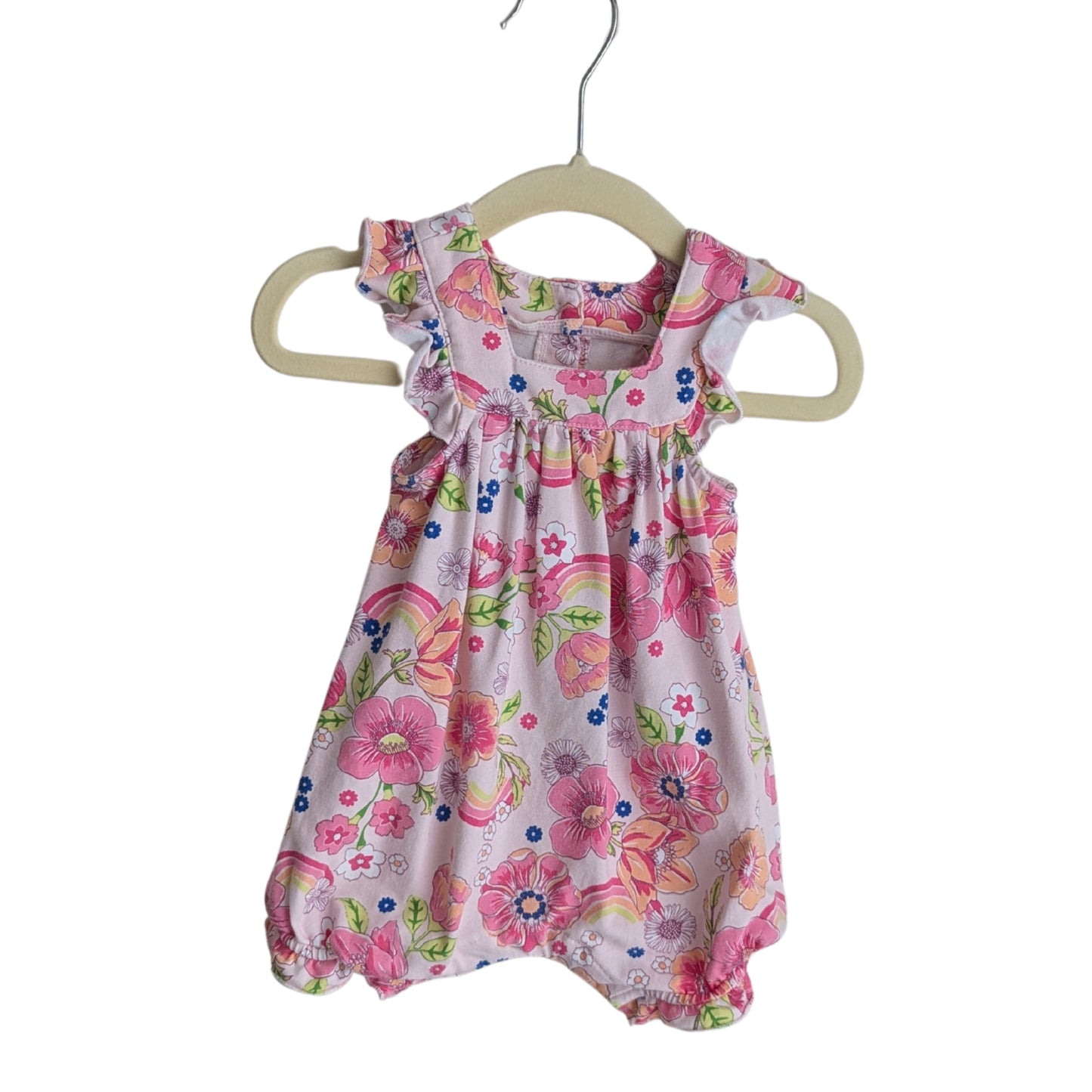 Fox & Finch Retro Floral Romper, Size 000