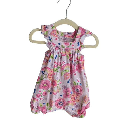 Fox & Finch Retro Floral Romper, Size 000