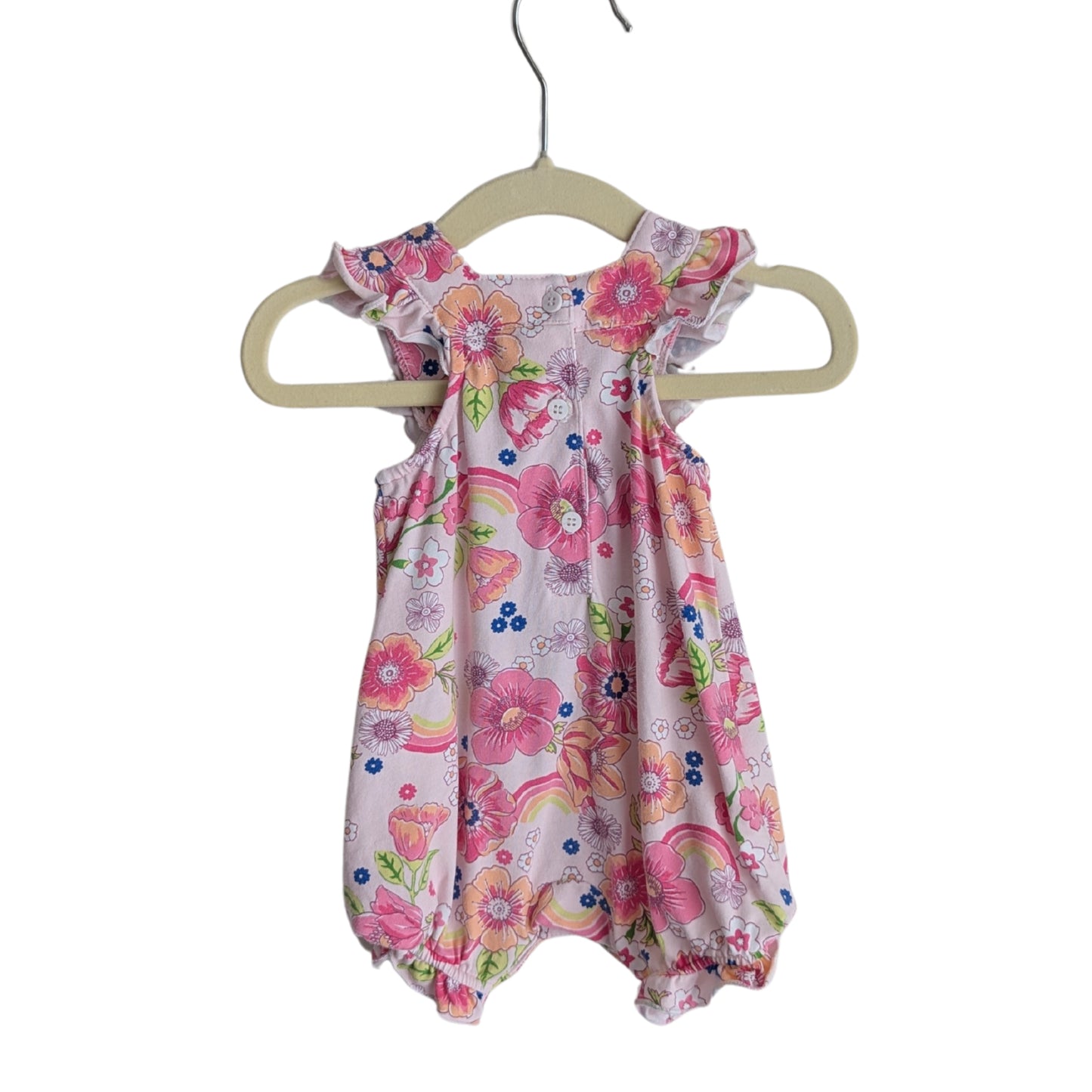 Fox & Finch Retro Floral Romper, Size 000