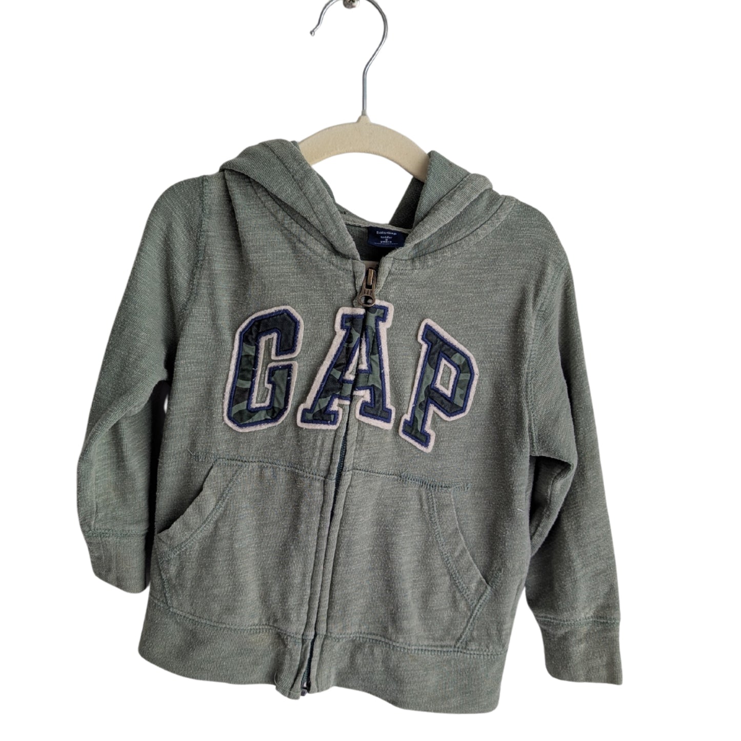 Baby Gap Green ZIpper Hoodie, Size 2