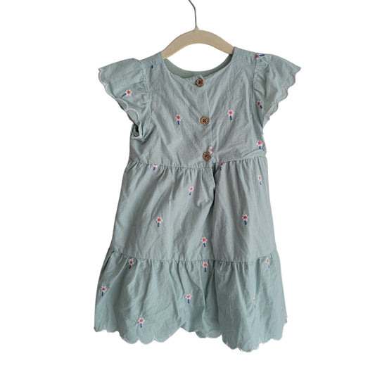 Jack & Milly Teal Embroided Dress, Size 1