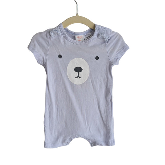 Seed Teddy Fluffy Ears Bodysuit, Size 00