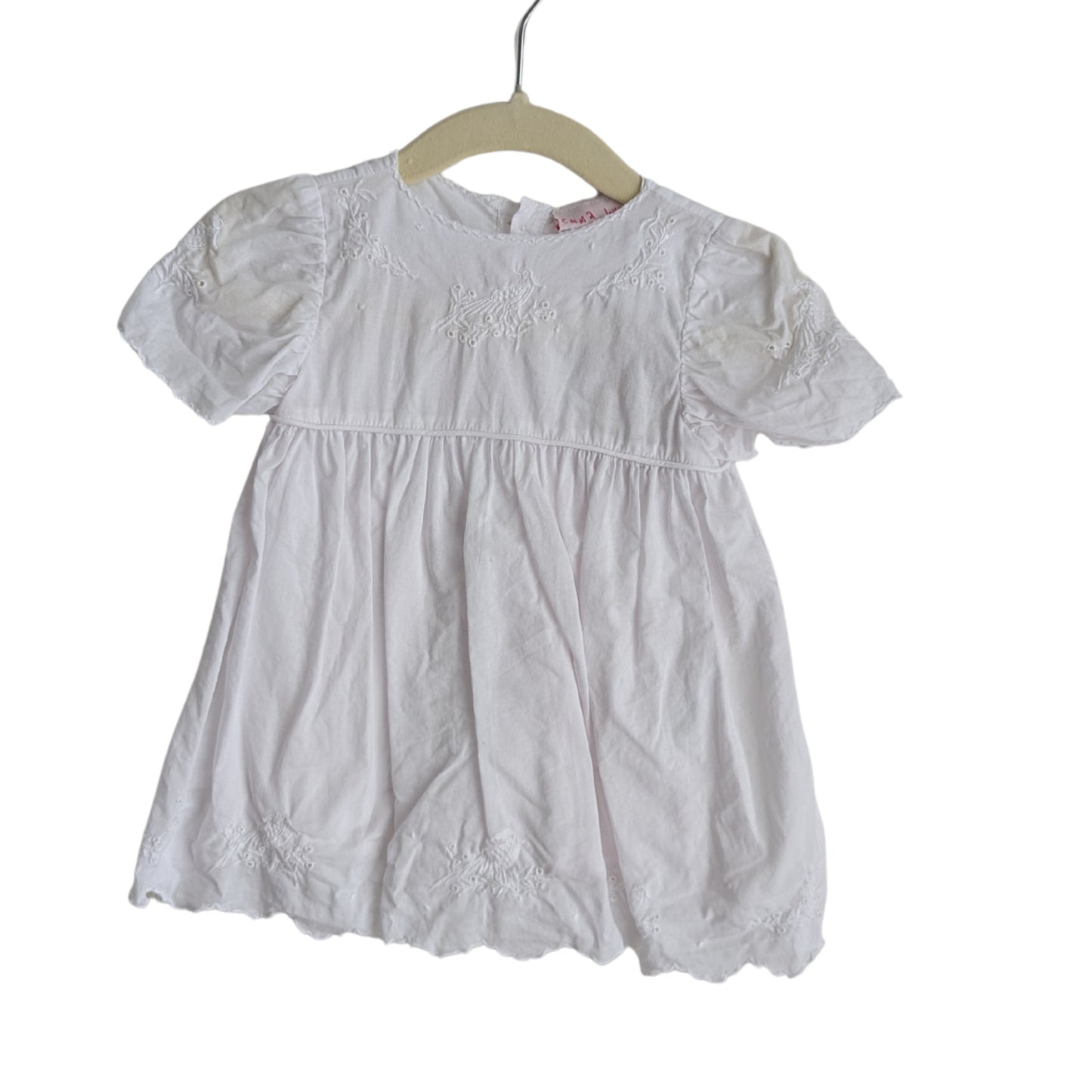 Emma Levine White Embroided Dress, Size 00