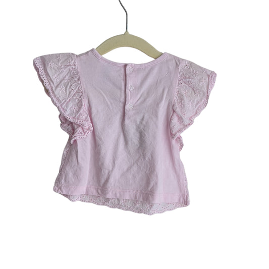 Sprout Pink Embroided Top, Size 000