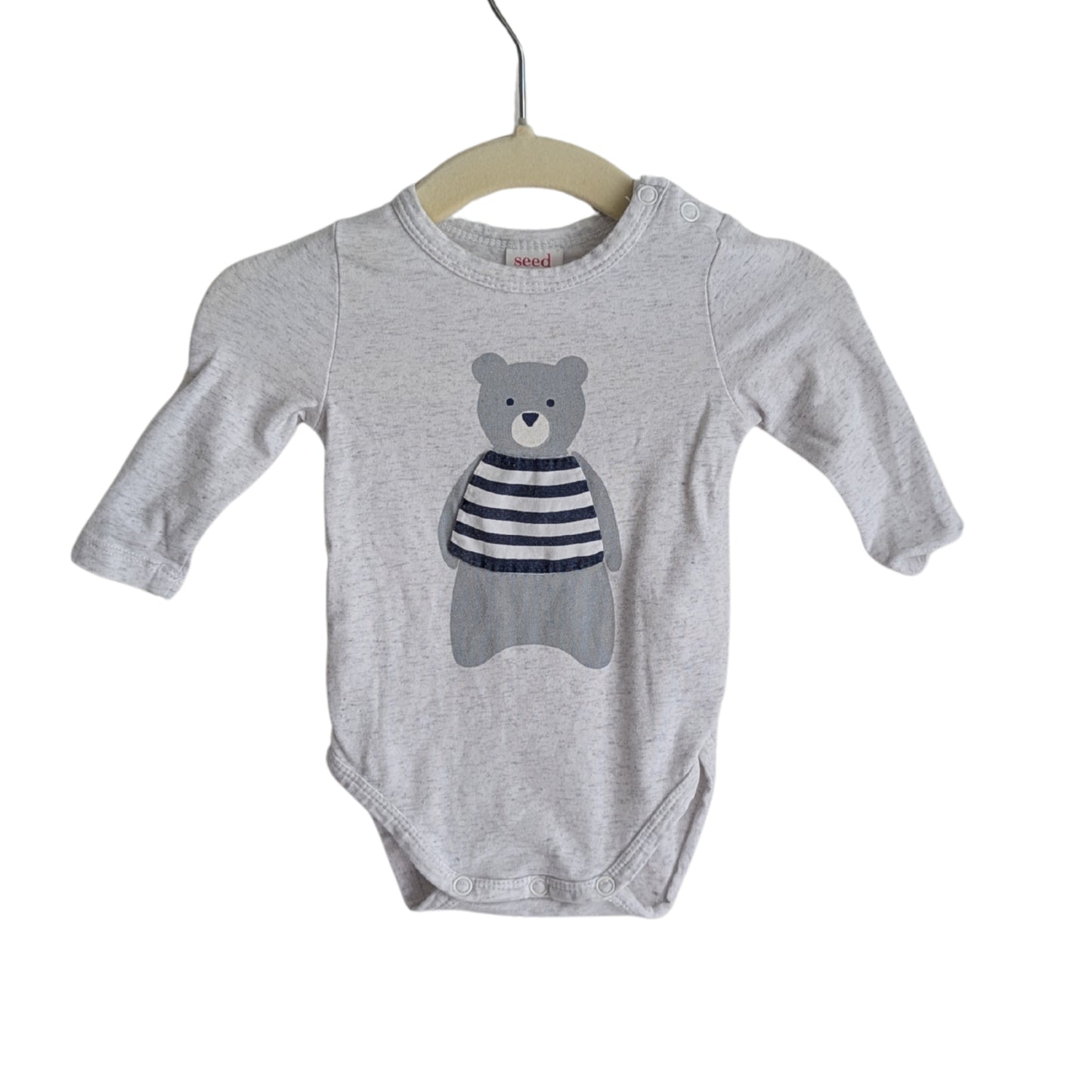 Seed Teddy Stripe Bodysuit, Size 0000