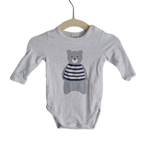 Seed Teddy Stripe Bodysuit, Size 0000
