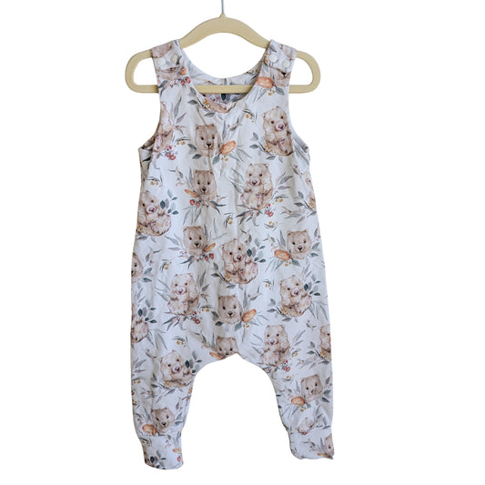 Handmade Wombat Onesie, Size 1