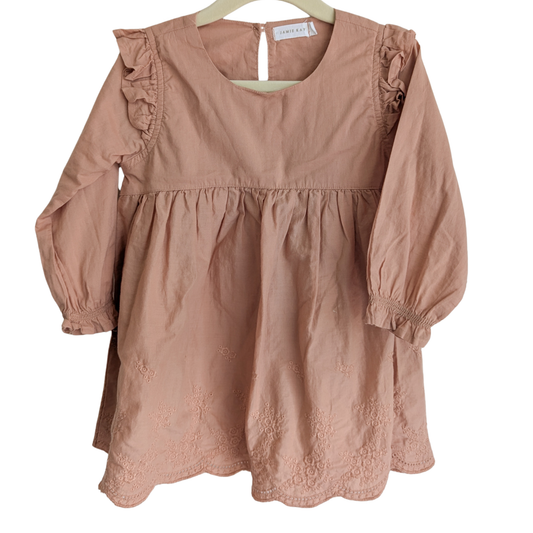 Jamie Kay Long Sleeve Embroided Dress, Size 1