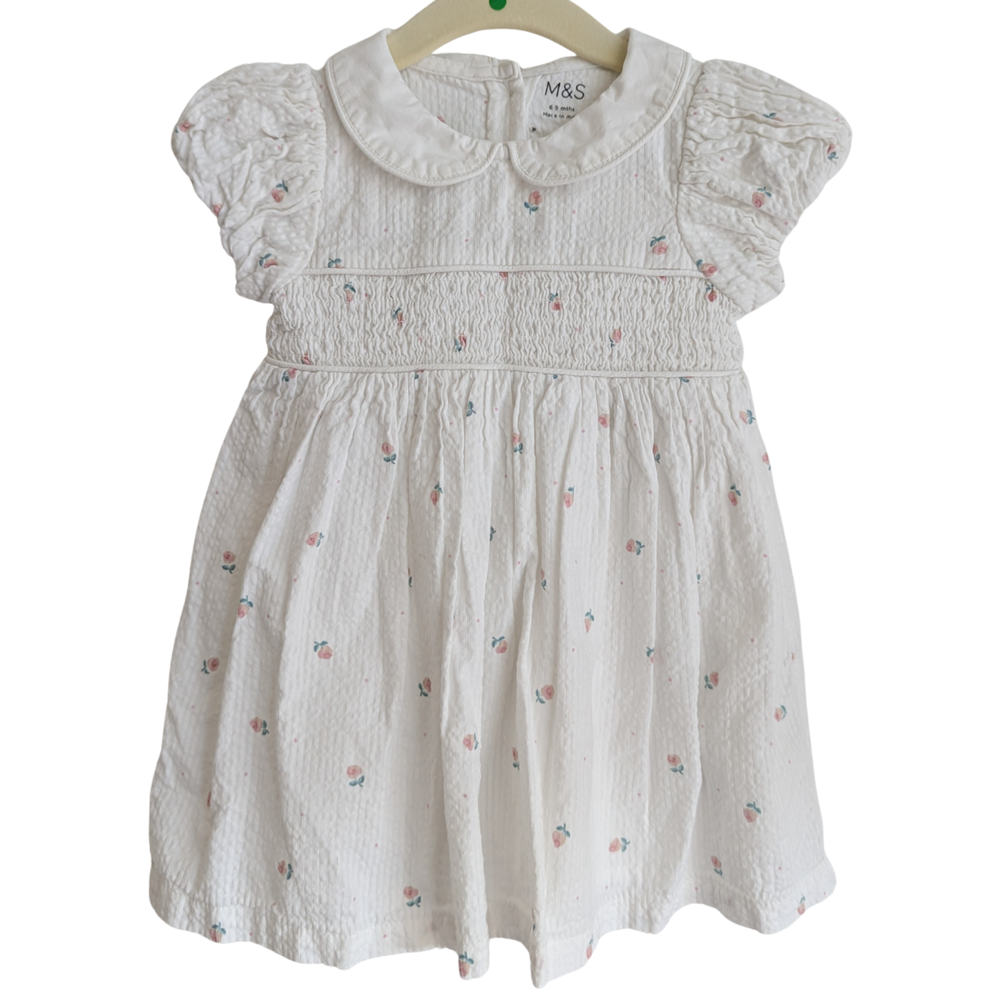 Marks & Spencer Ruched Floral Dress, Size 6-9 Months
