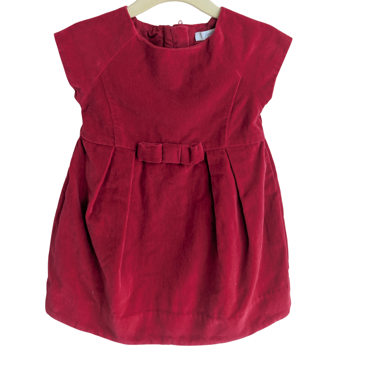 Jacadi Paris Red Velvet Dress, Size 12 Months