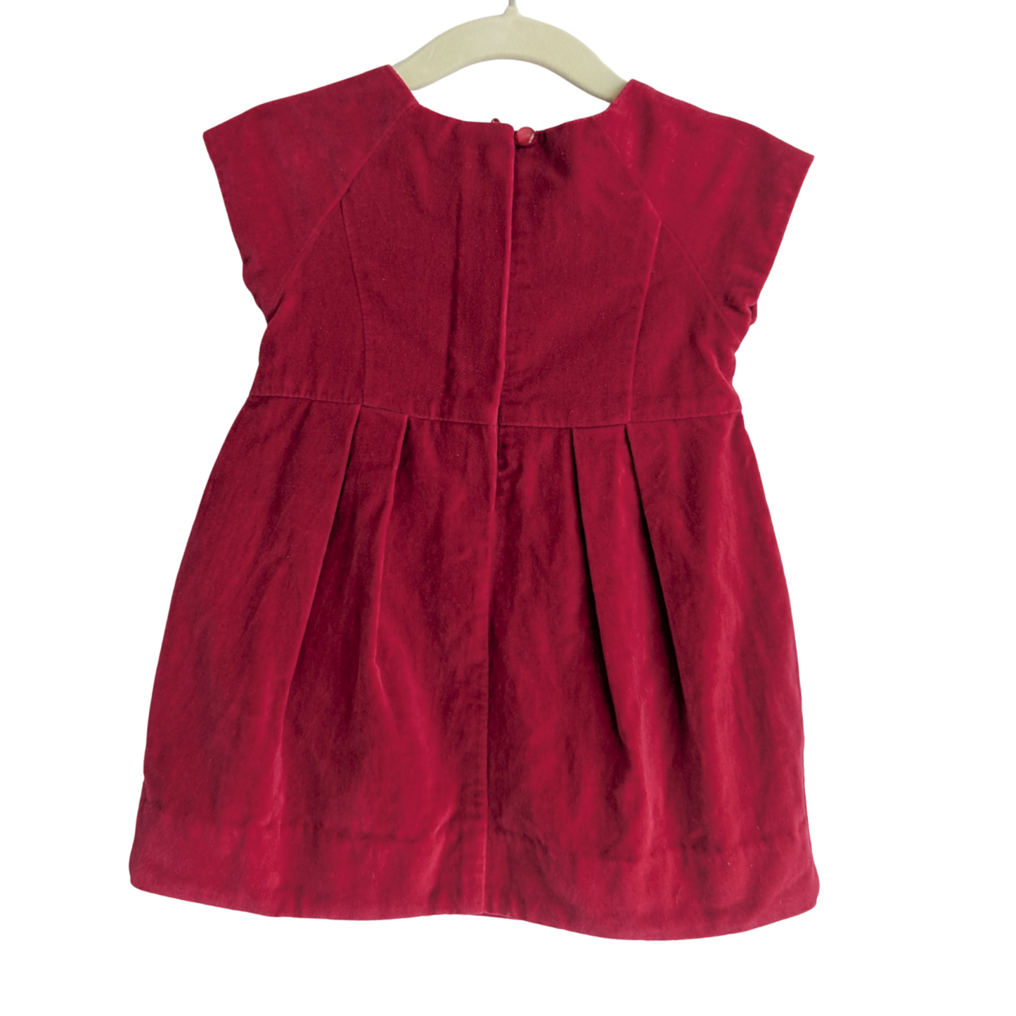 Jacadi Paris Red Velvet Dress, Size 12 Months