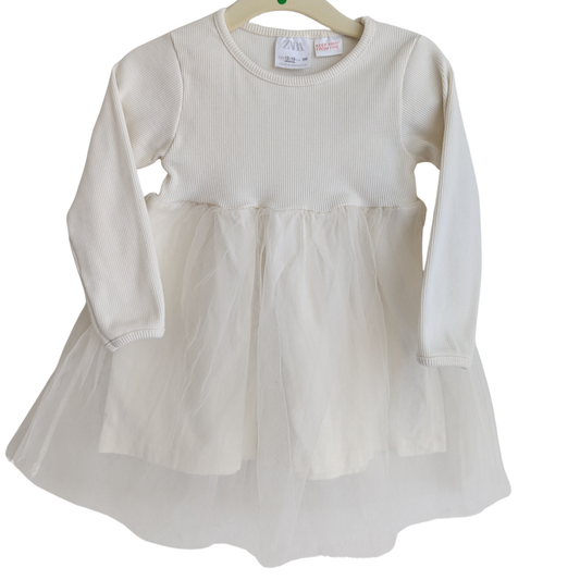 Zara White Tutu Dress, Size 0