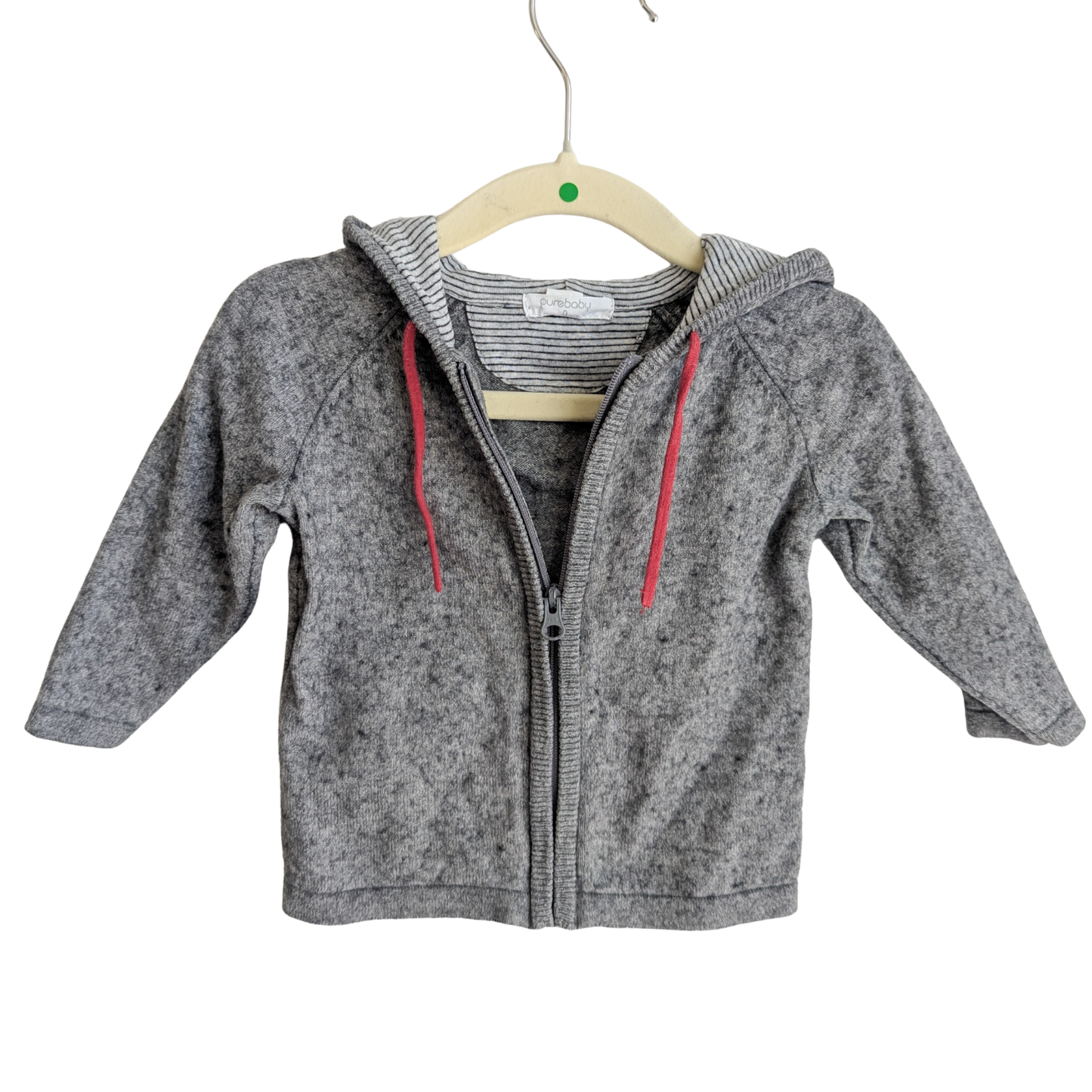 Purebaby Wool Zipper Hoodie, Size 0