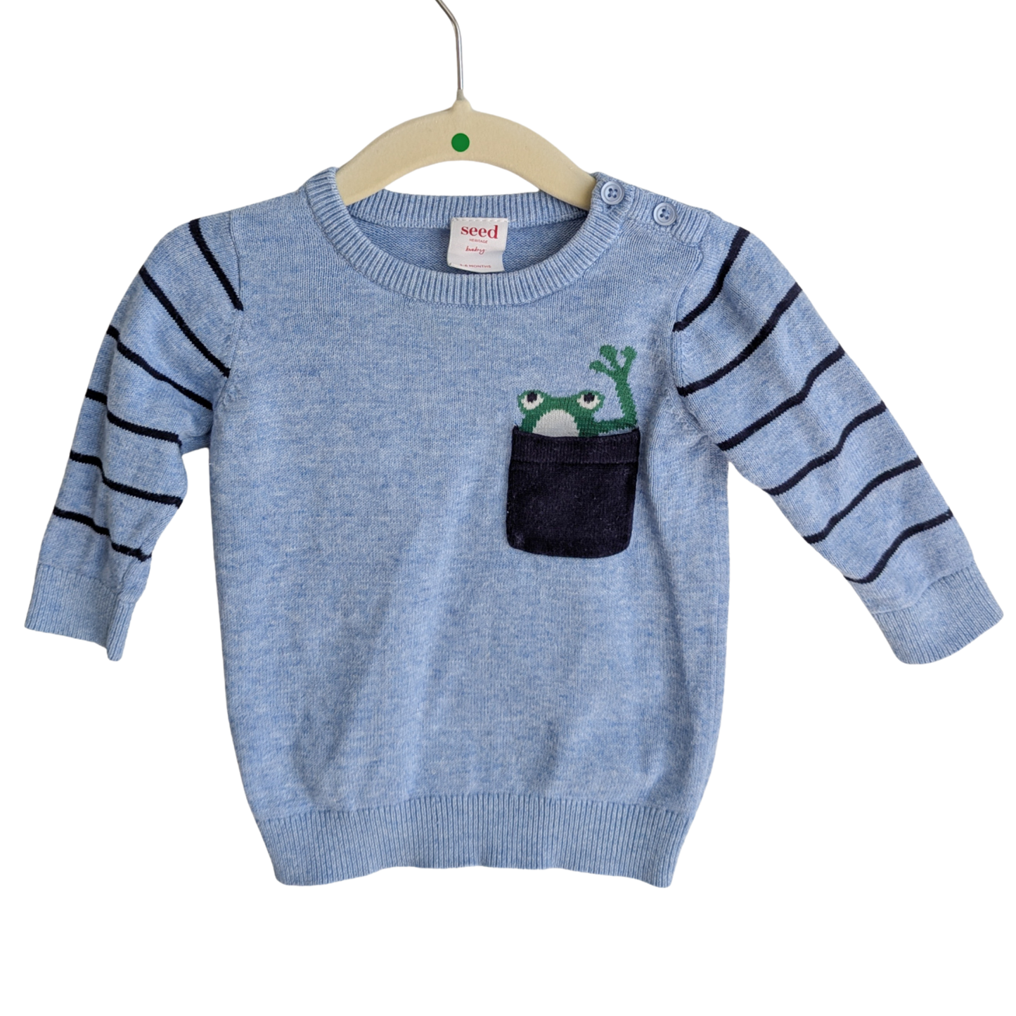 Seed Frog Pocket Sweater, Size 00